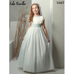 Vestido Comunión Niña mod. V447 LOLA ROSILLO.