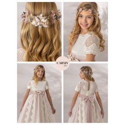 Vestido Comunión Niña mod. 4635 CARMY.