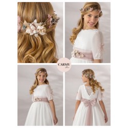 Vestido Comunión Niña mod. 4110 CARMY.